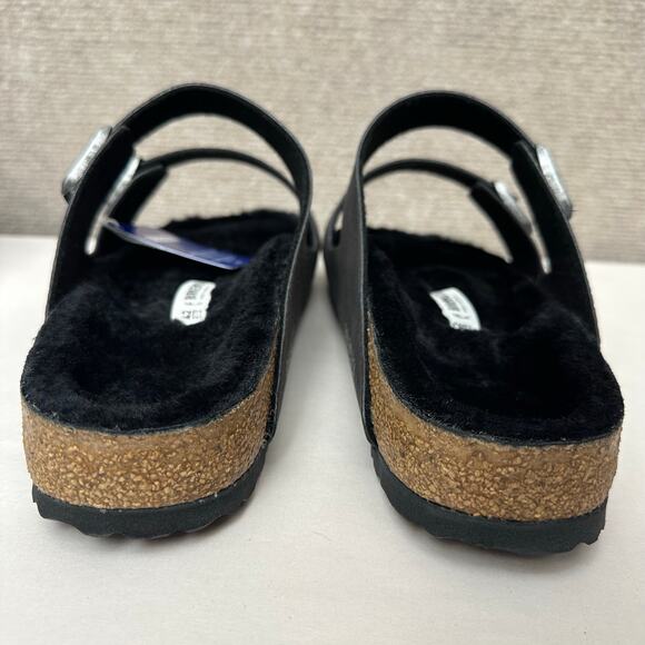 Birkenstock Arizona Shearling Suede Sandals Black Size 42 Women’s 11-11.5 Narrow main image 9
